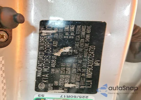 2012 Kia Sportage Lx z USA, uszkodzony, nr VIN KNDPBCA20C7254720